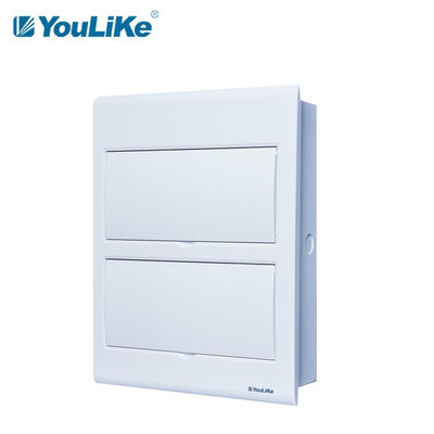 داخلي صندوق توزيع MCB بلاستيكي بمرحلتين 24way Cooper Busbar مع Din Rail