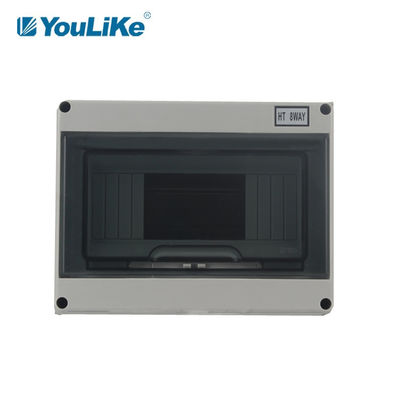 IP65 صندوق تقاطع توزيع الطاقة المثبت على السطح ، 8 طرق MCB Box Plastic