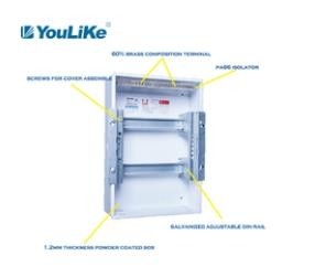 24 طريقة 2 صف PVC ODM فلوش جبل صندوق توزيع المنزل MCB Box 1.2mm سميكة