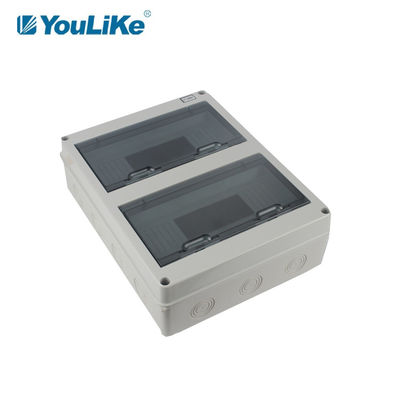 IP65 البلاستيك في الهواء الطلق MCB Box 24 طريقة توزيع الطاقة الباب الشفاف
